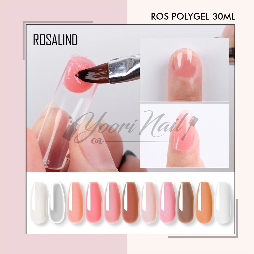 Rosalind polygel 30ml nail art extension kuku poly gel polish extens nails