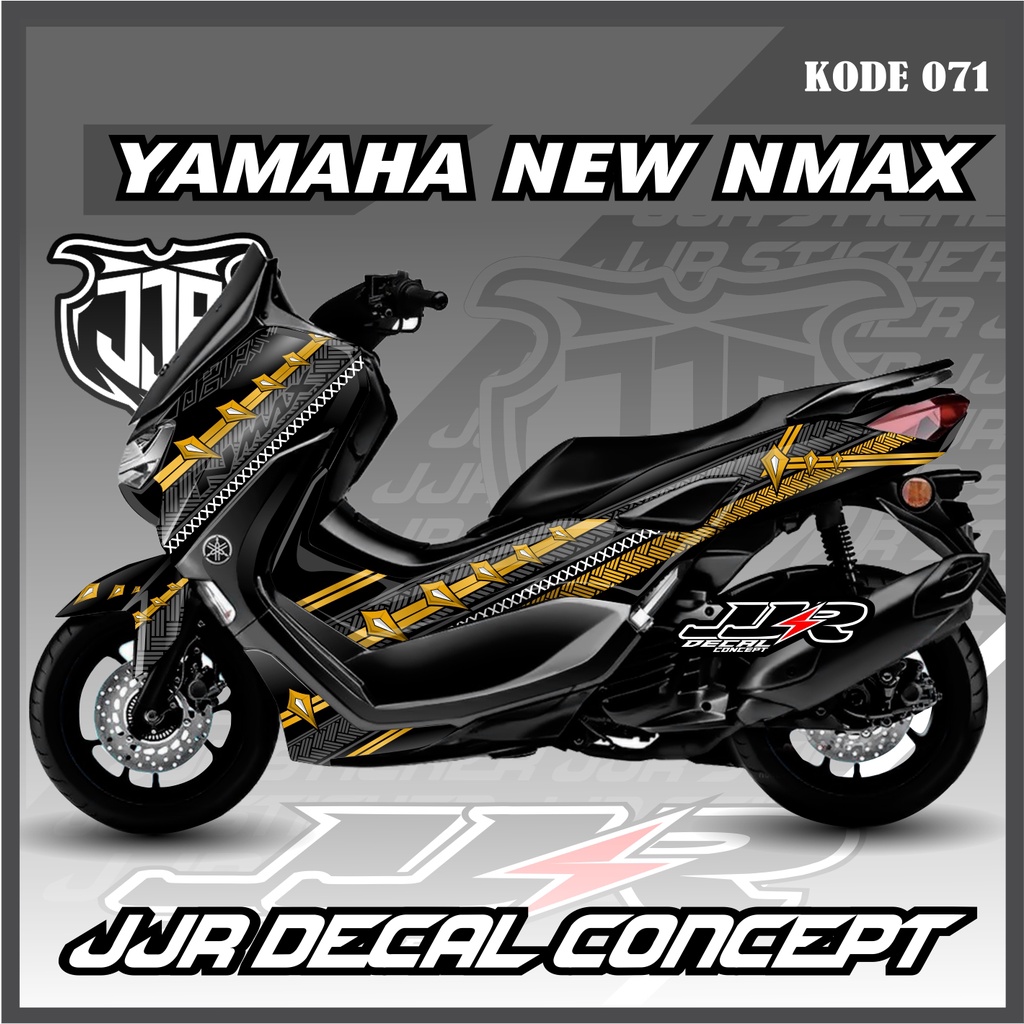STICKER DECAL YAMAHA NEW NMAX STIKER NMAX NEW 2020-2024 MOTIF BLACK PANTHER