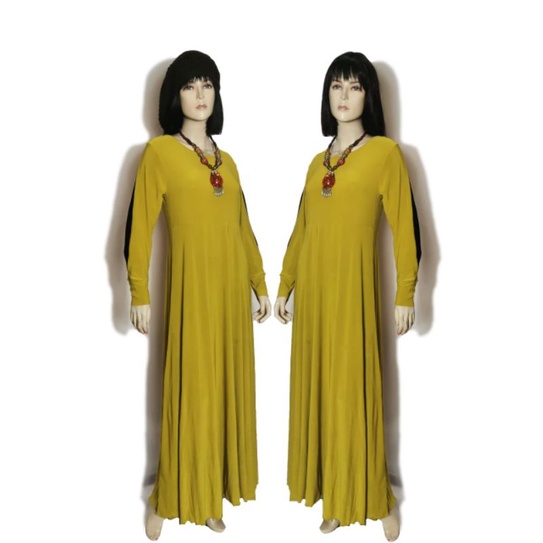 Dress panjang / baju gamis bahan jersy kualitas import