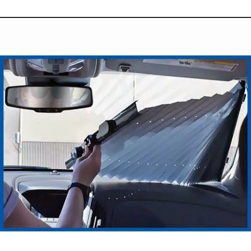 COD TELESCOPIC SUNSHIELD MOBIL TIRAI GORDERN KACA MOBIL ANTI PANAS SUPER MURAH 65 CM