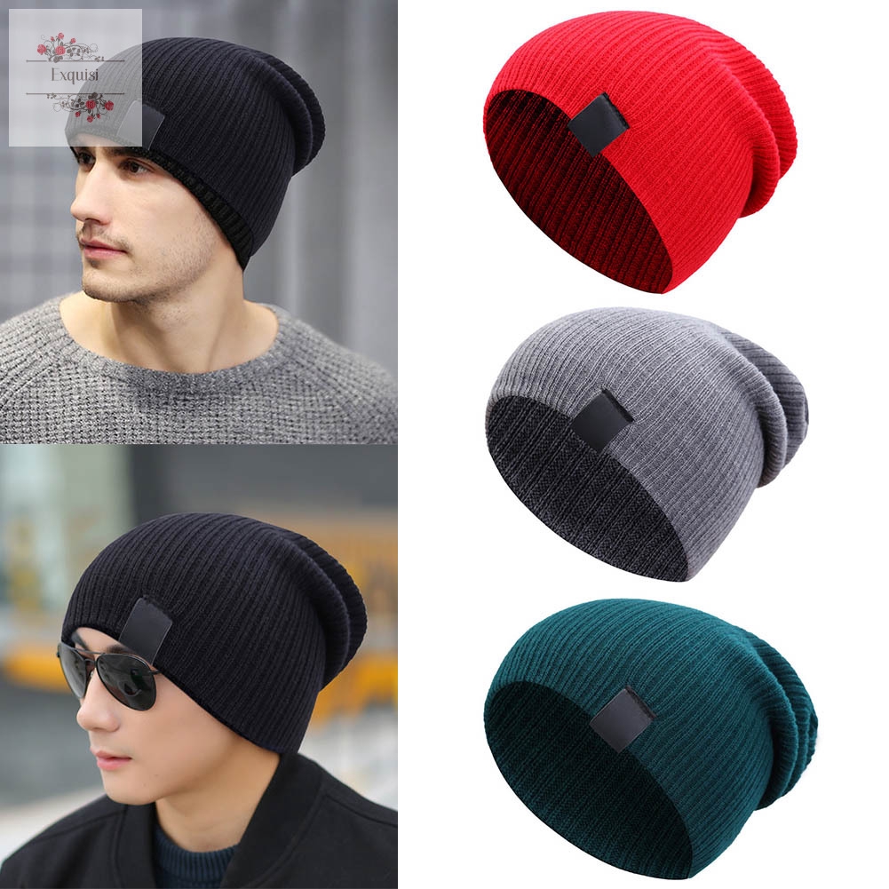 Topi Kupluk Pria Wanita Bahan Rajut Lembut untuk Ski Topi Kupluk Pria Wanita Bahan Rajut Lembut untuk Ski