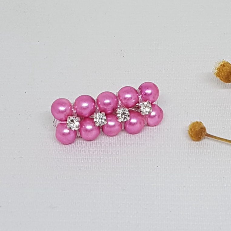 Bros dagu murah I Bros mutiara I Bros permata I Bros kecil satuan-Pink
