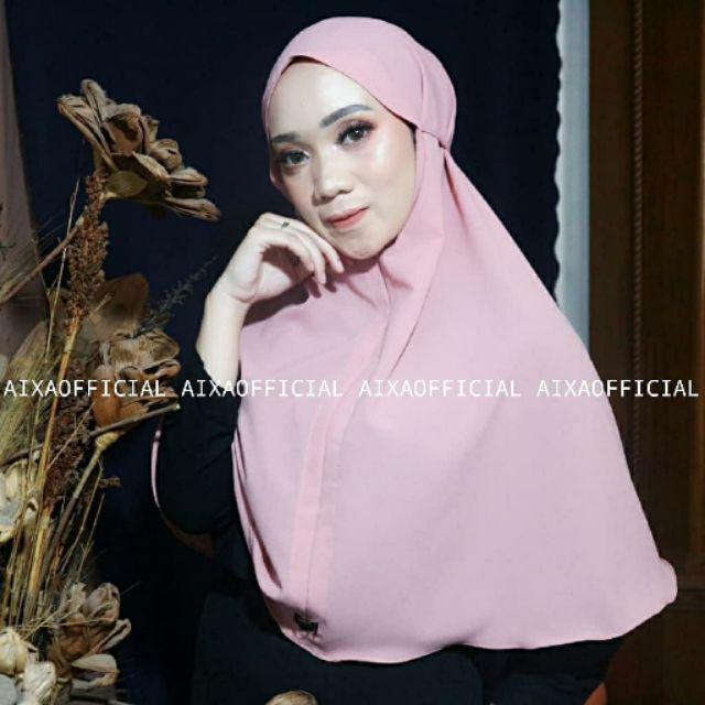 BERGO MARYAM / BERGO MARYAM DIAMON/ BERGO INSTAN/ HIJAB BERGO-dusty pink