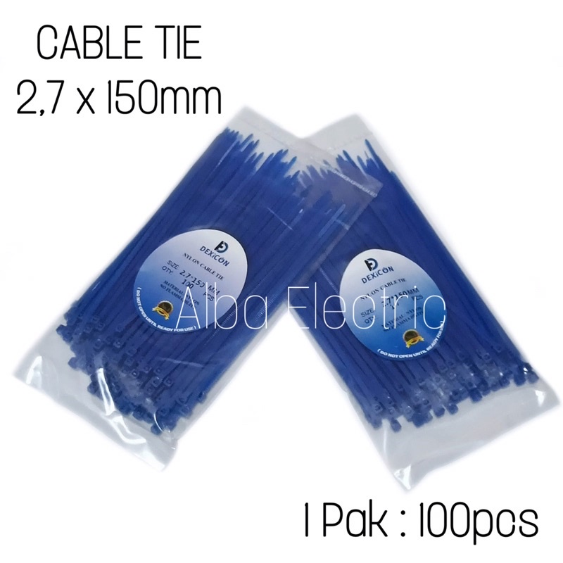 KABEL TIES 2.7 x 150mm WARNA BIRU KABEL TIES 2,7 x 150 WARNA BIRU KABEL TIS WARNA CABLE TIE BLUE COLOR