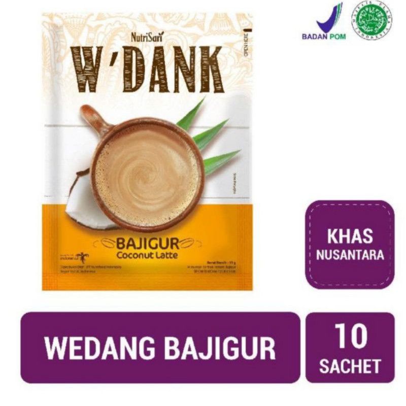 

Nutri sari W'dank bajigur isi 10 pcs