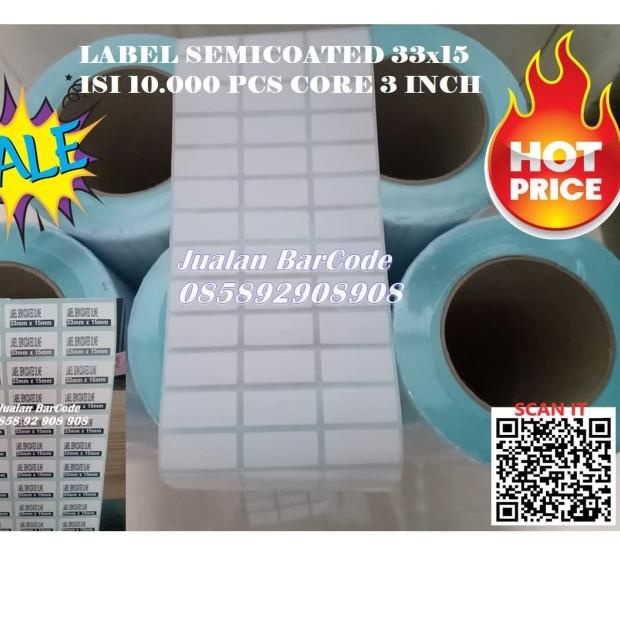 

➸ BARE LABEL SEMICOATED 33x15 3 LINE GAP CORE 3 inch ISI 10.000 PCS ►