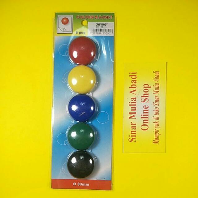 

Magnet Bulat 30 mm isi 5 pcs / Magnet Whiteboard