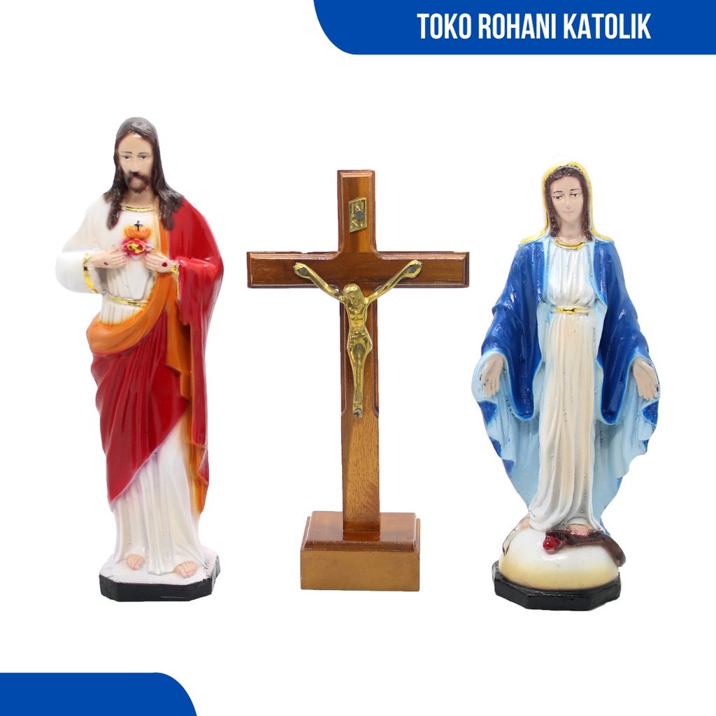 PAKET MISA ONLINE / SALIB DUDUK KATOLIK / PATUNG YESUS / LILIN DOA KATOLIK / SALIB PATUNG YESUS