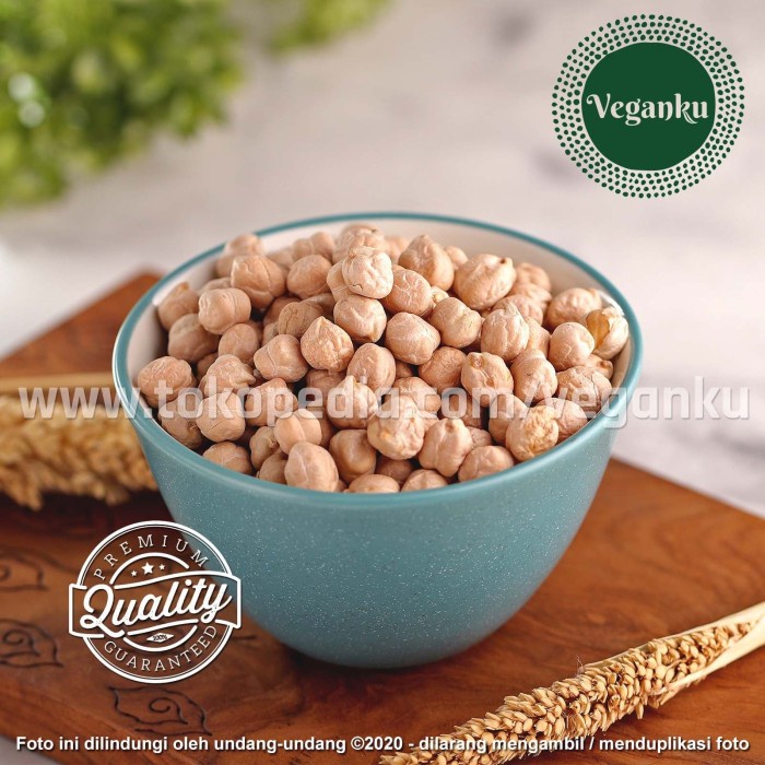 

Kacang Arab - Veganku - Chickpeas 1Kg Premium Kacang Arab Organik Garbanzo Mentah