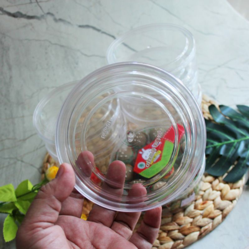 Toples Bulat Mika tebal Bening 250 gram 250gr stoples lebaran