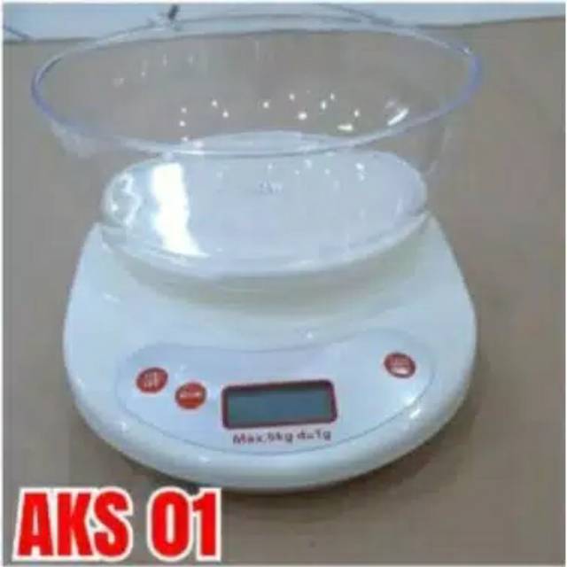 (Garansi 1tahun) timbangan dapur digital ARASHI - 3 tombol setelan - kapasitas 5 kg