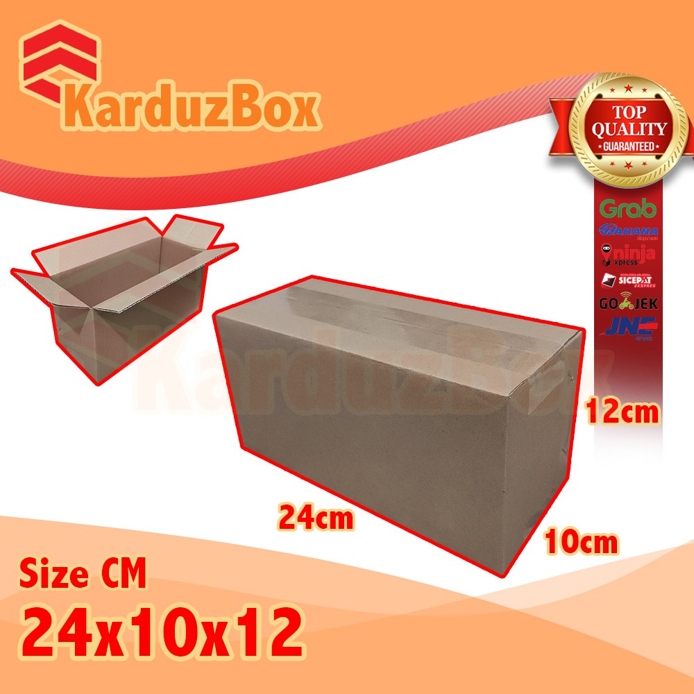 

24x10x12 kardus box packaging POLOS BARU