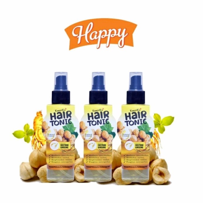 Paket Hemat 3in1 Happy Kemiriku Shampoo Minyak Rambut Hair Tonic