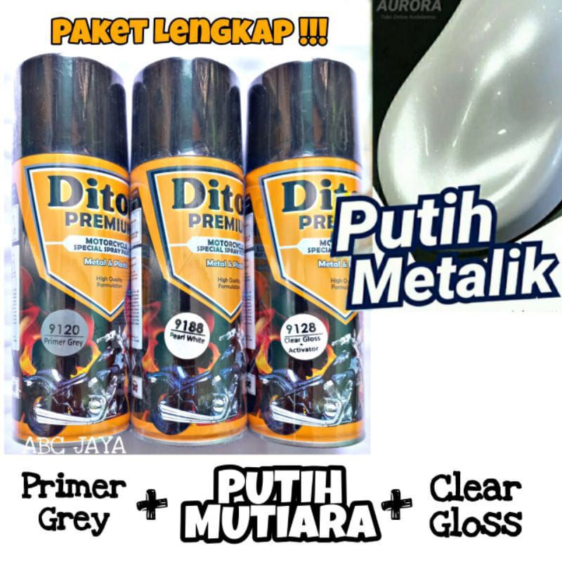 Jual Paket Pylok Pylox Diton Premium 400ml Primer Grey 9120 Pearl White 9188 Clear 9128 1907