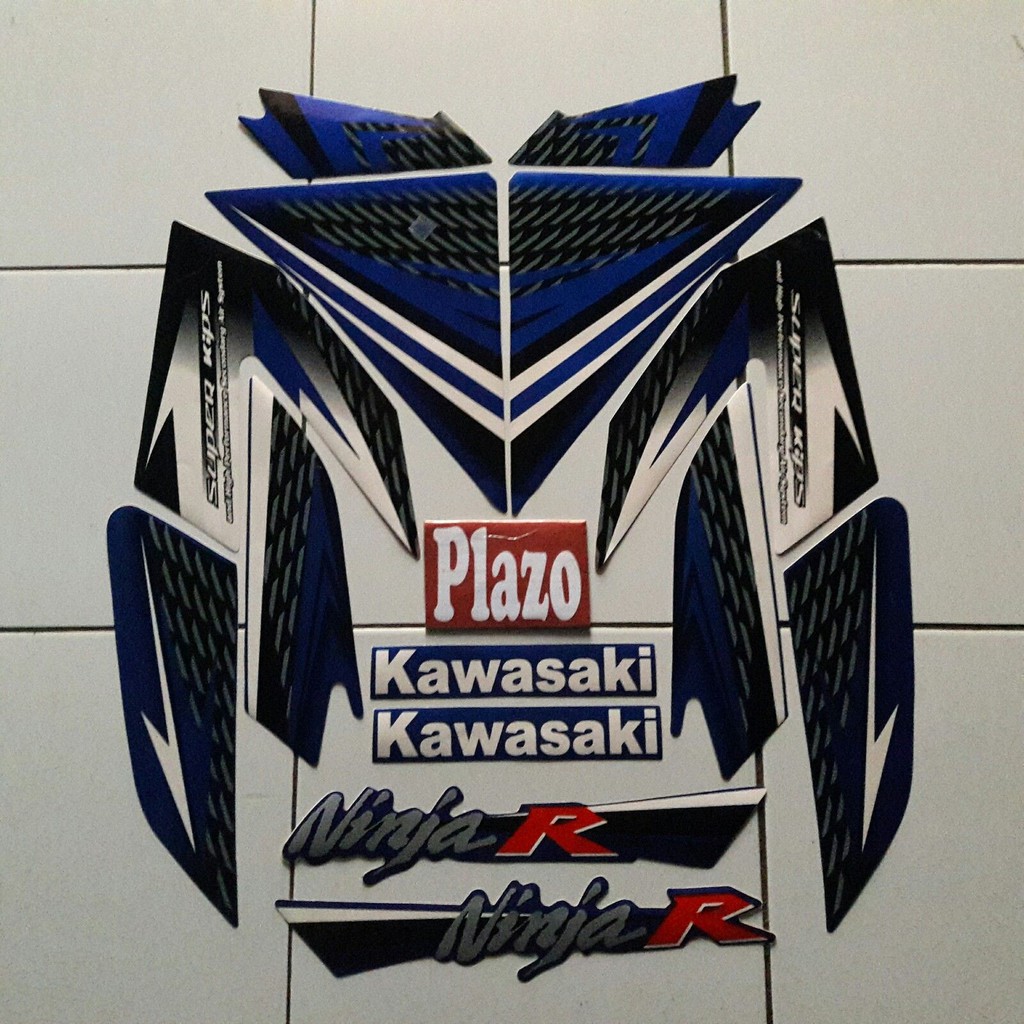 Stiker Motor Ninja R 2013 biru