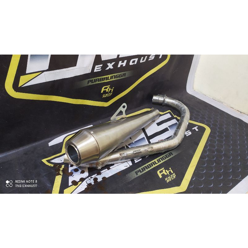 knalpot japstyle tiger gl megapro verza scorpio leher full cacing-fullset semi cacing