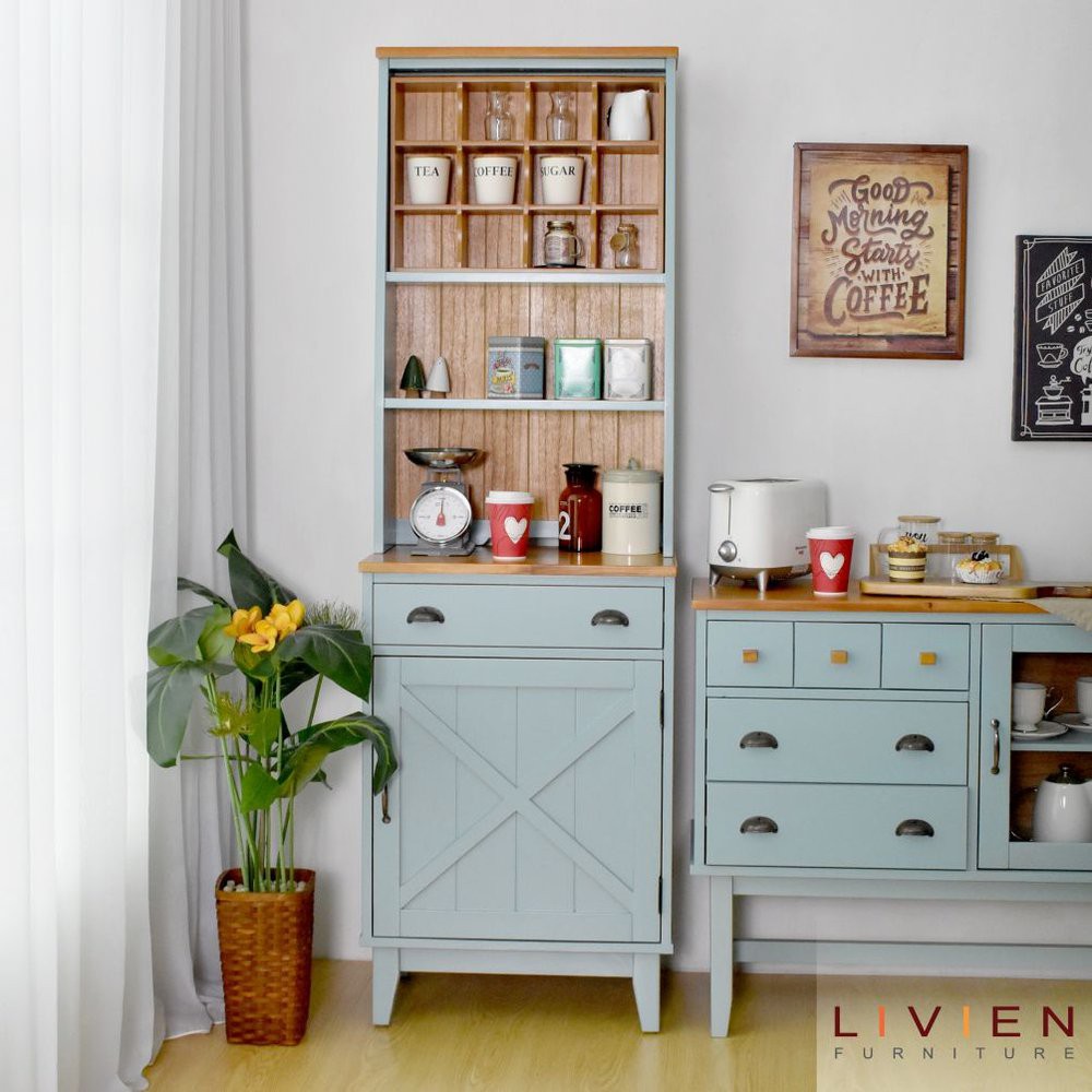  Lemari  Dapur  Rak Susun Coco Heim Series Sky Blue 