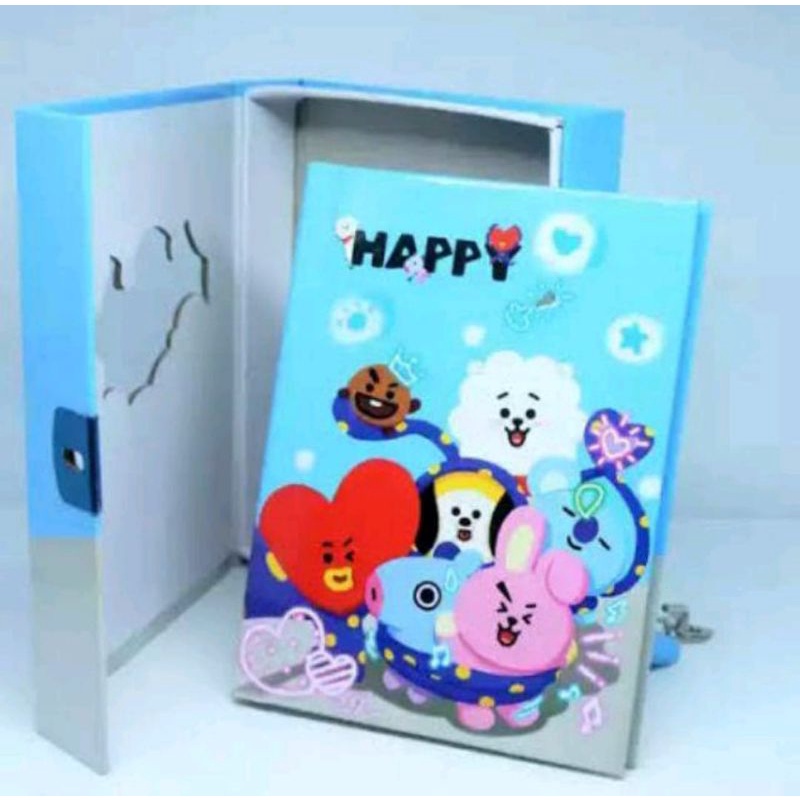 

Diary BT21 notebook Bergembok