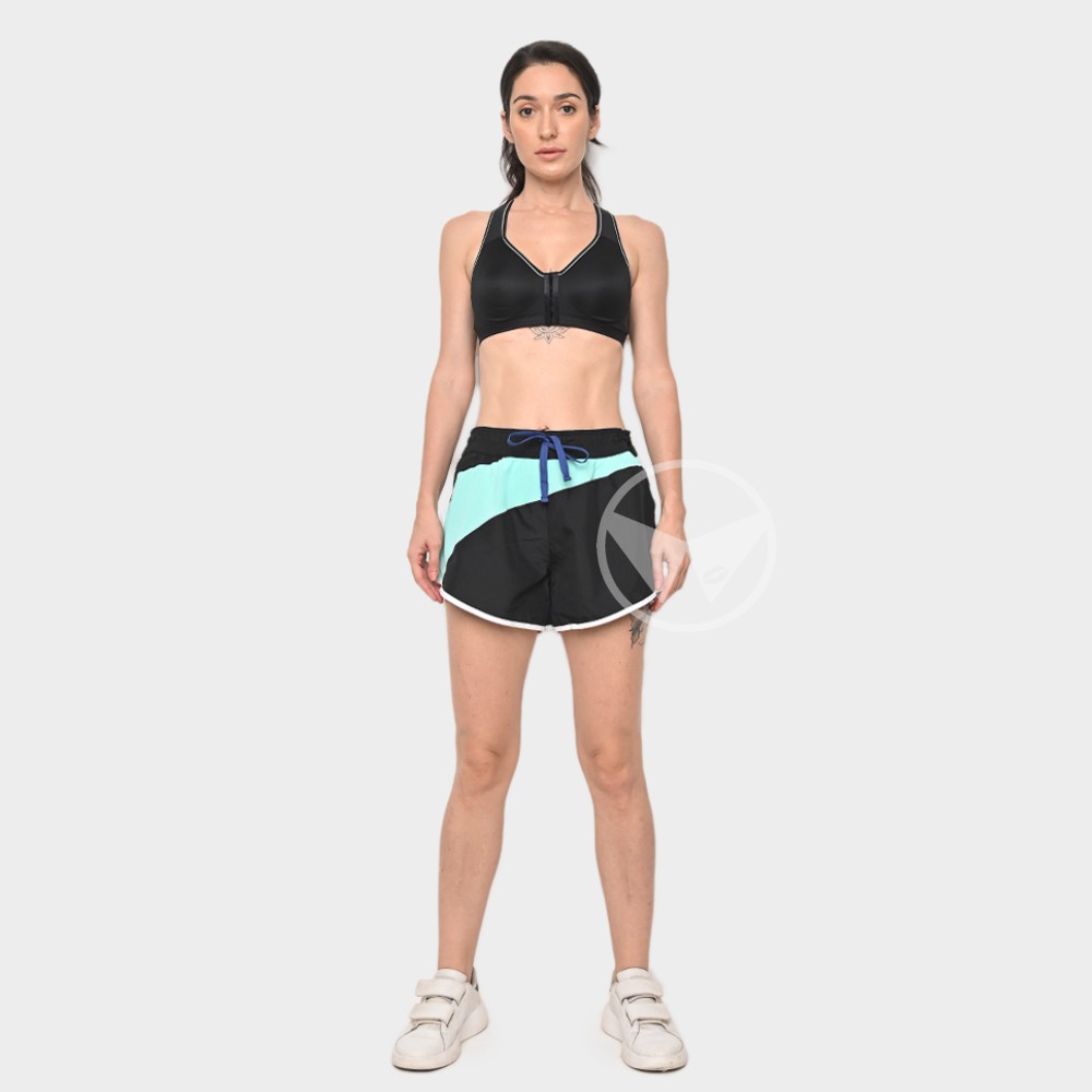 CELANA HOTPANTS HOT PANTS HOTPANT PENDEK OLAHRAGA SPORT WANITA Kathy GAP Color Block Short - Black