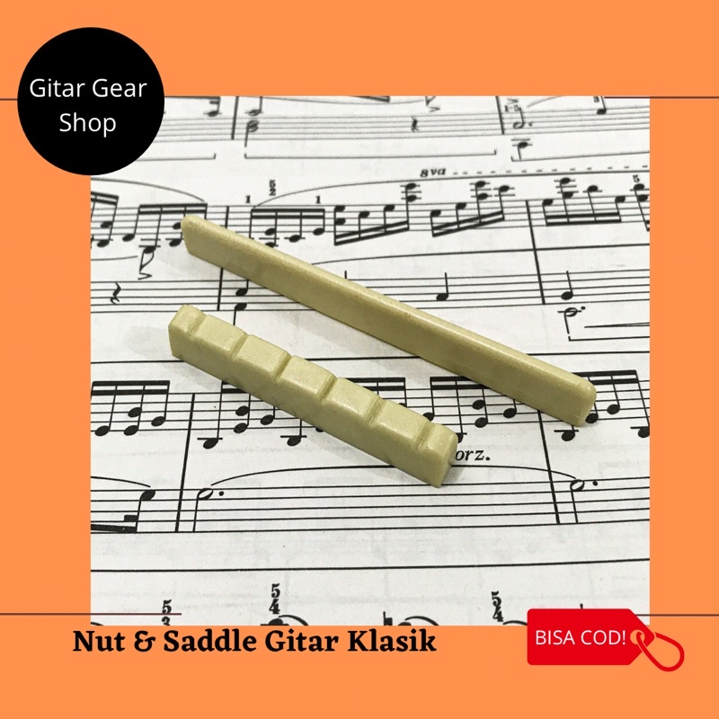 NUT SADDLE GITAR KLASIK WARNA PUTIH