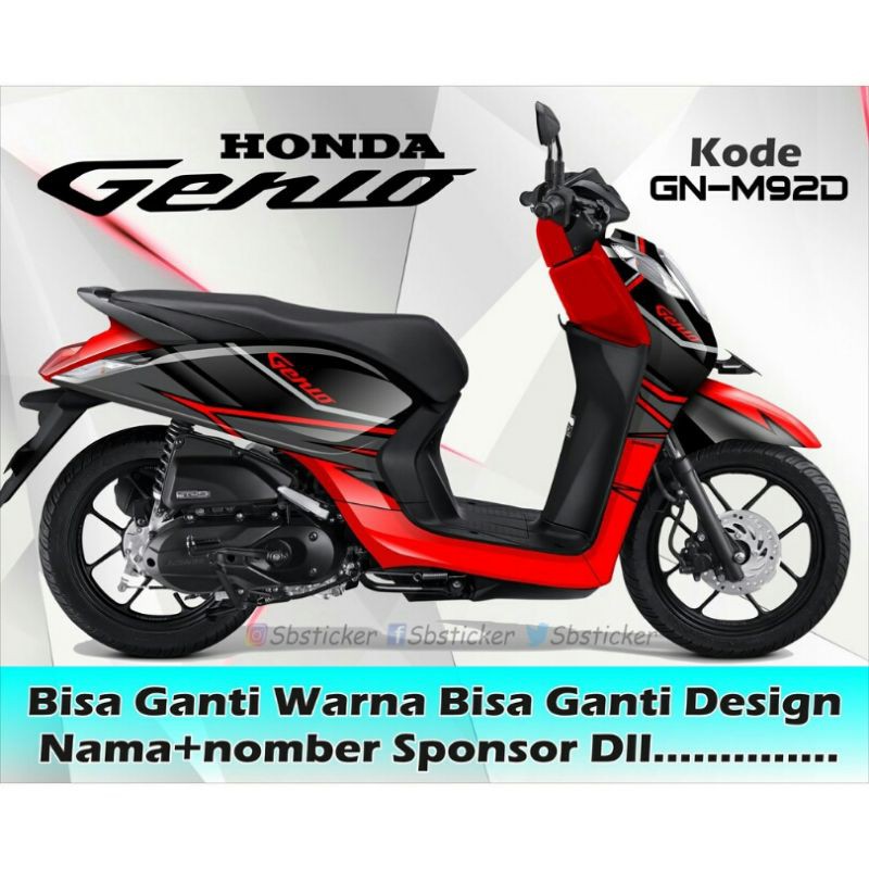 sticker decal motor Genio grafis full body custom