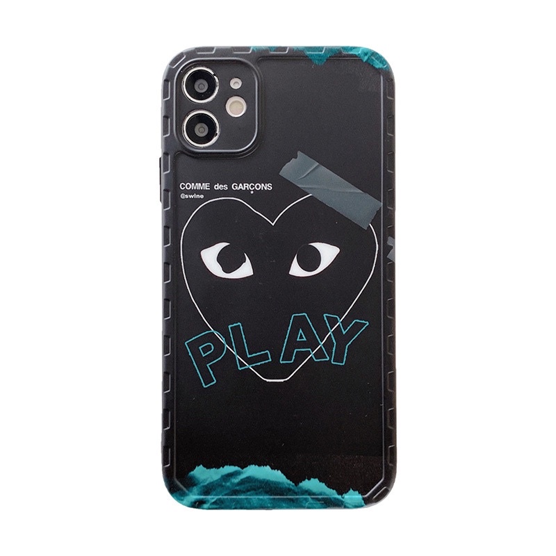 CDG PLAY TPU CASE Iphone SE2 7 PLUS 7+ 8 8+ X Xs Xr XsMAX 11 11Pro 11ProMax 12 12Mini 12Pro 12ProMax