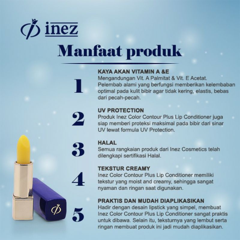 INEZ Color Contour Plus Lip Conditioner / Pelembab Bibir