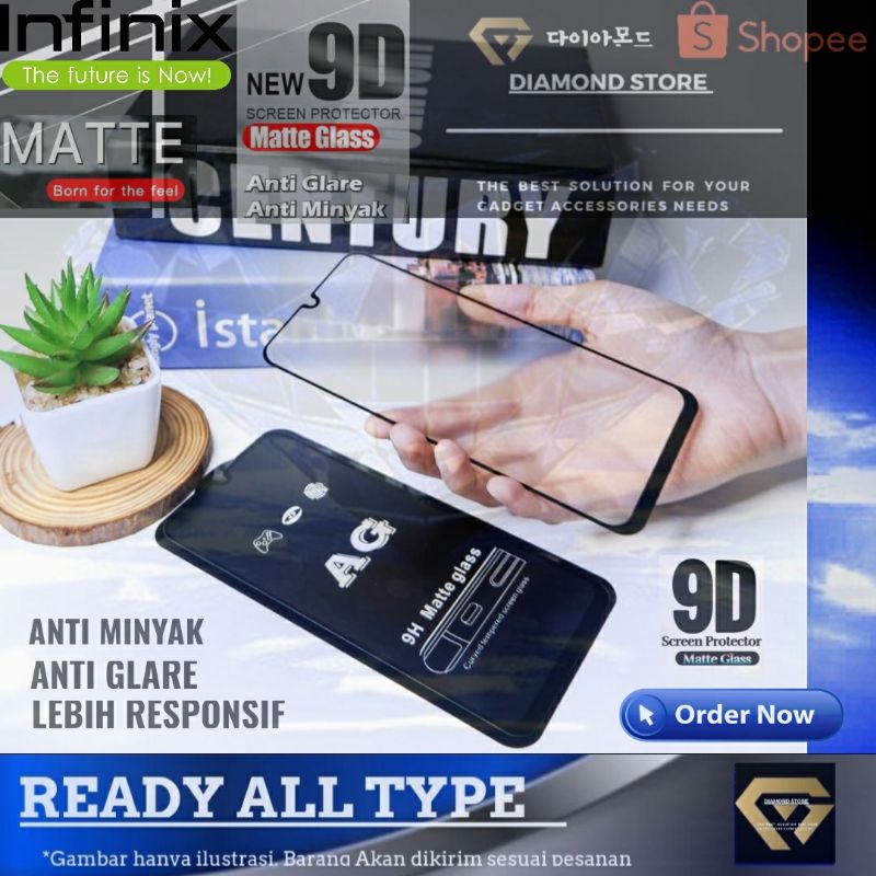 INFINIX TEMPERED GLASS MATTE ANTI GLARE FULL COVER HOT 8 9 9 PLAY HOT 10 10S 10 PLAY 11 11 PLAY SMART 5 SMART 6 6+ HOT 20 5G PLAY 20S 20i NOTE 12i 2022 7 30 PRO