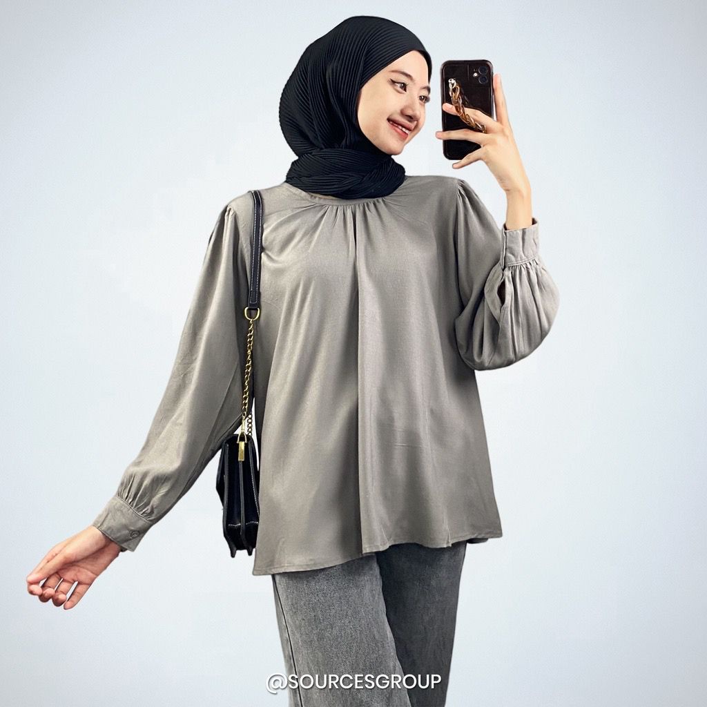 (AMD) BLOUSE EISHA OVERSIZE ATASAN WANITA RAYON