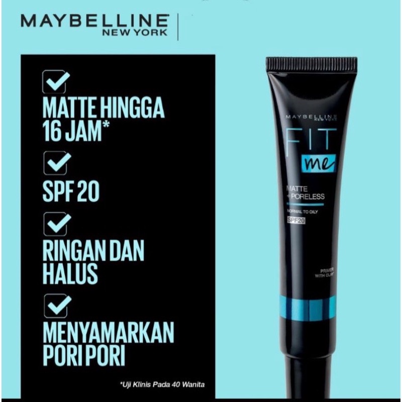 MAYBELLINE fit me matte + poreless primer normal to oily spf 20 / primer