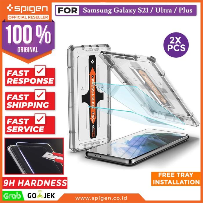 Tempered Glass Samsung Galaxy S21 Ultra Plus Spigen Glas Tr Ez Fit