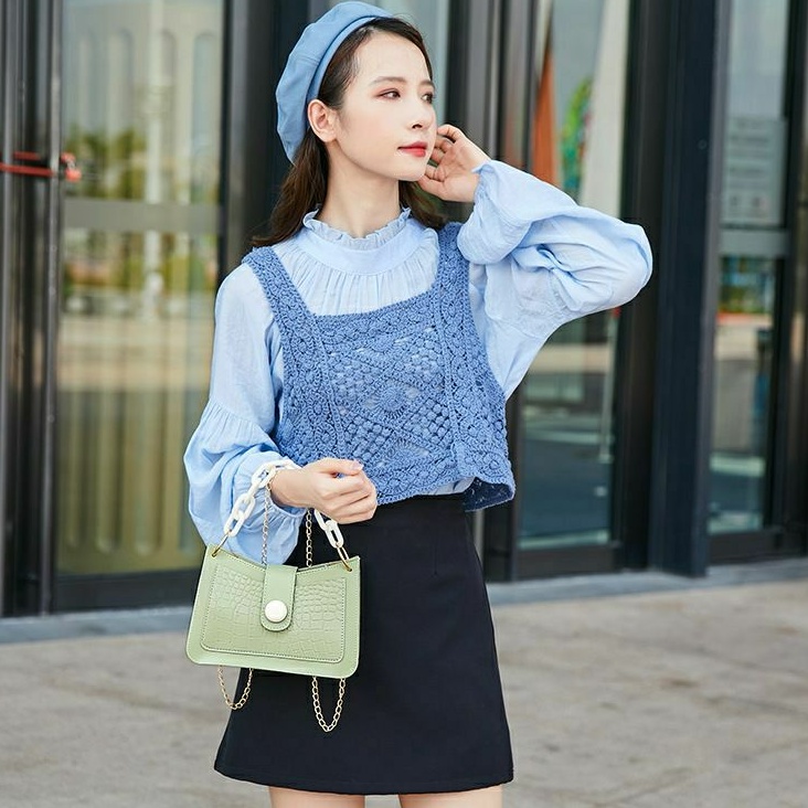 Tas Pundak wanita hobo 2021 handbag Cewek selempang kulit sintesis fashion korea