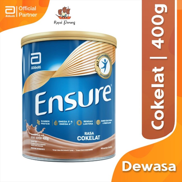 

Ee541F10 Ensure Chocolate 400 G Susu Nutrisi Dewasa Rendah Laktosa 6dd