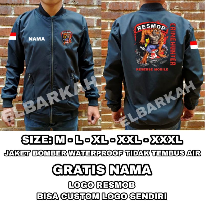 JAKET BOMBER LOGO RESMOB JAKET BOMBER BISA CUSTOM LOGO SENDIRI jaket bomber waterfroop jaket bomber terbaru