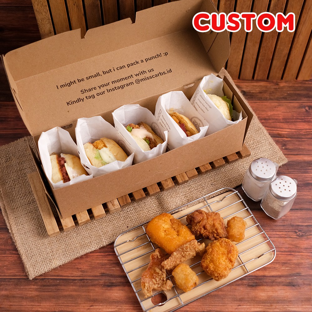 

Mini burger by Miss Carbs Half Box Custom isi 5