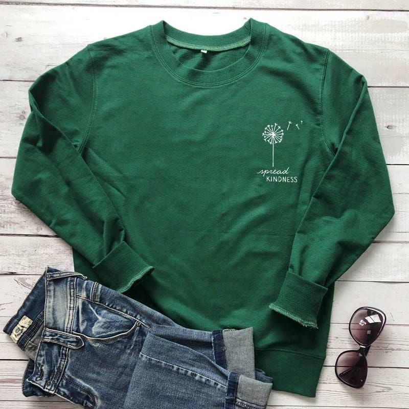 SPREAD KINDNESS SWEATER UNISEX FLEECE TEBAL TERBARU'