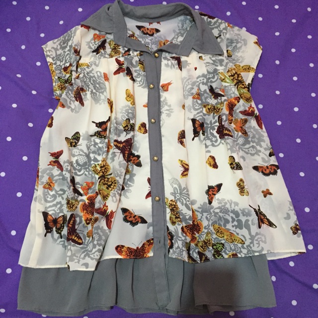 Preloved kemeja motif