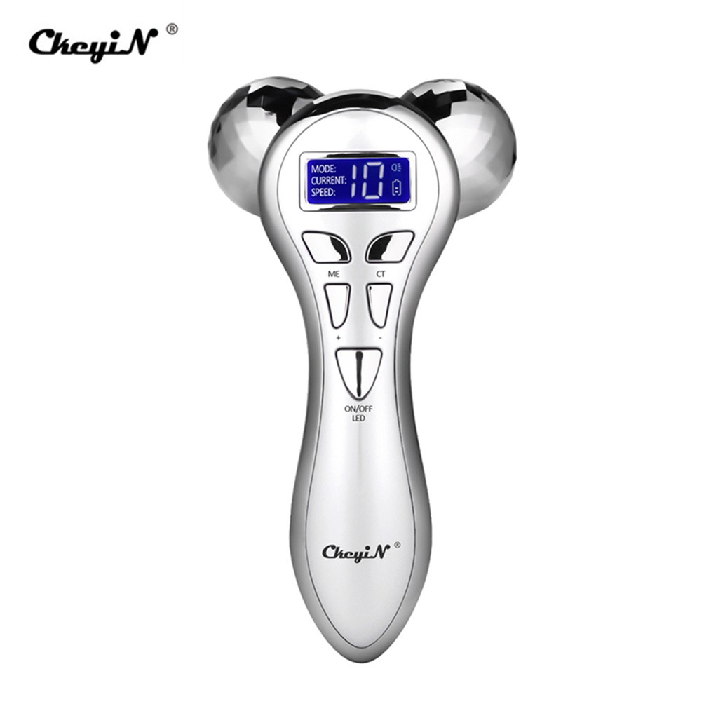 

CkeyiN 4D V Wajah Bola Rol Wajah Massager Wajah Mengangkat Firming Full Body Slimming Kerut Penghapusan Pulsa Pijat Alat Kecantikan