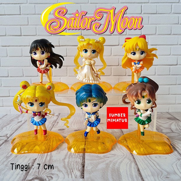 Sailor Moon Set Figure pajangan Sailormoon Usagi Tsukino