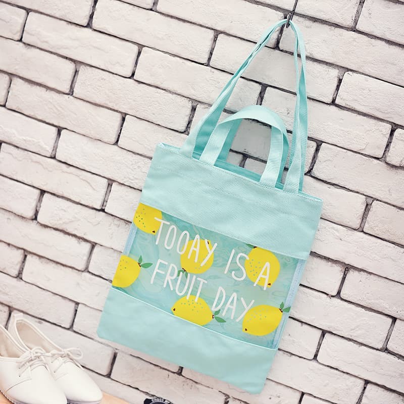 TA-04 tas bahu shoulder bag fruit day lemon korea import transparan