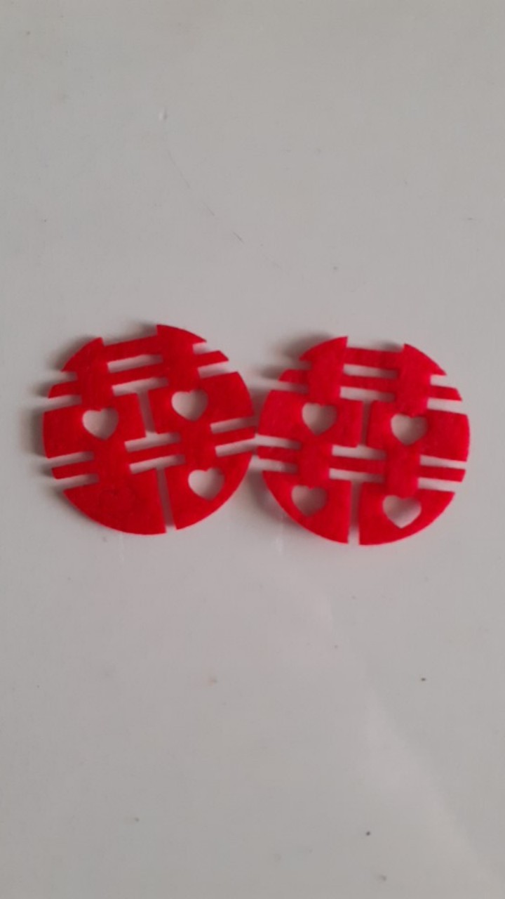 Shuangxi Double Hapiness Papercut Shuang Xi Baki Shuang Xi Untuk Baki Sangjit Seserahan