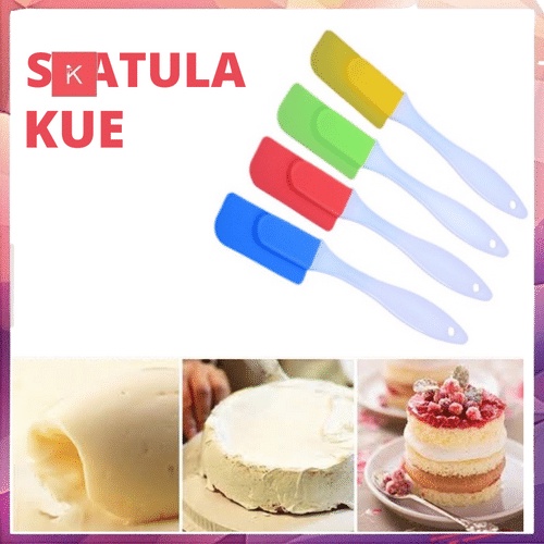 ANG SPATULA SILICON POLESAN KUE TAHAN PANAS / ALAT ADUK ADONAN KUE ANTI LENGKET