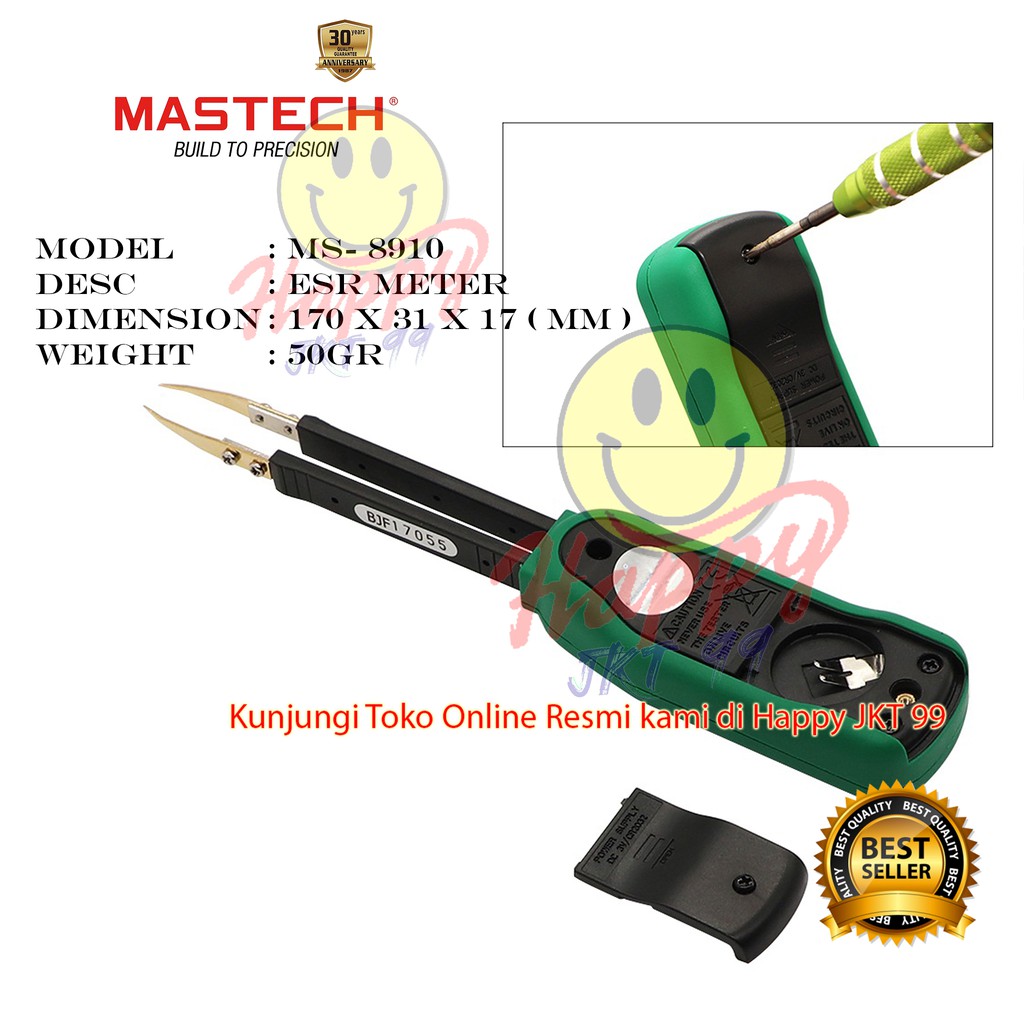 [ HAPPY JKT 99 ] SMART ESR SMD TESTER MASTECH HUAYI MS-8910 MS8910 MS 8910