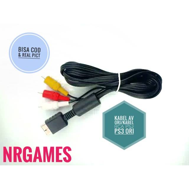 KABEL AV ORI / KABEL AV PS2 PS3 ORI / KABEL RCA PS2 PS3