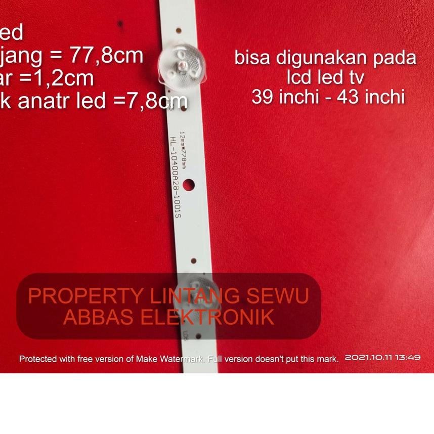 EXCLUSIVE!led backlight multi universal 39 inchi 40  inchi 42 inchi 43inchi 10 kancing 10 led 3v uni