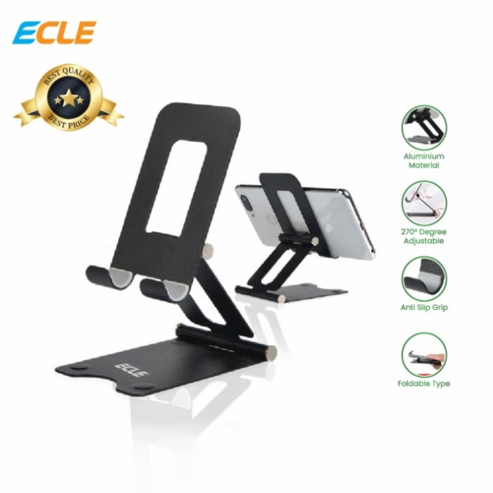 ECLE smartphone holder stand alumunium sandaran handphone nonton