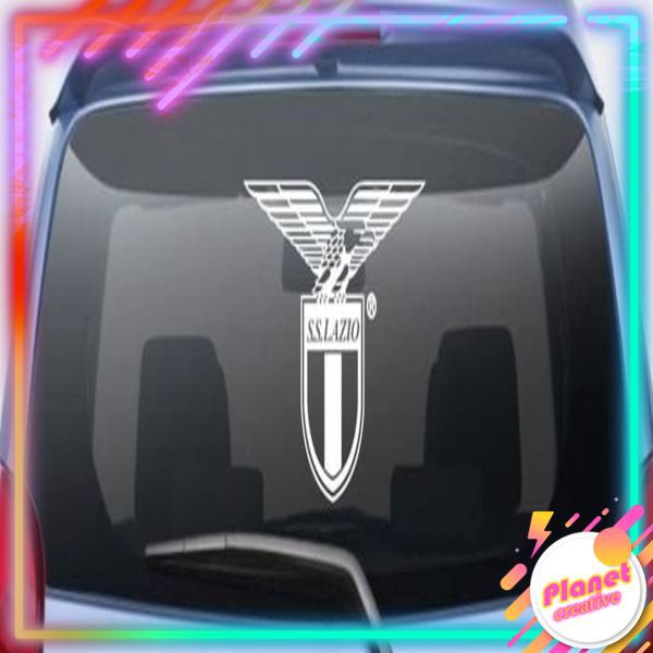 Stiker Mobil Cutting Sticker Bodi dan Kaca Belakang Mobil Logo Lazio
