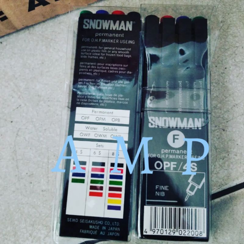 

SNOWMAN PERMANENT OPF/4S