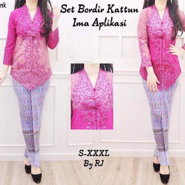 Kebaya bordir ima aplikasi