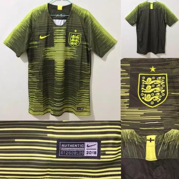 Jersey Bola Inggris Training Prematch Stabilo 2018/2019 Grade Ori
